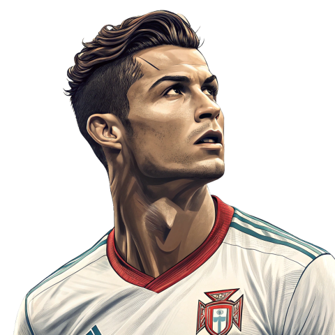 Stylized portrait illustration of cristiano ronald