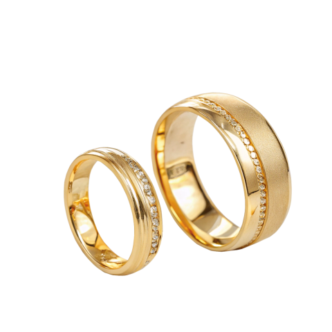 Golden wedding rings png