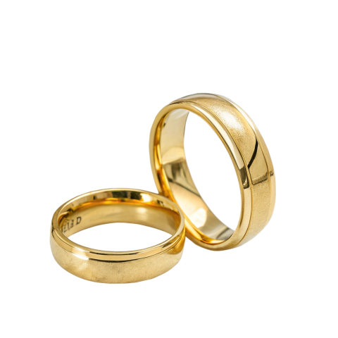 Golden wedding rings png