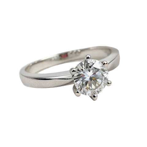Classic silver diamond ring png