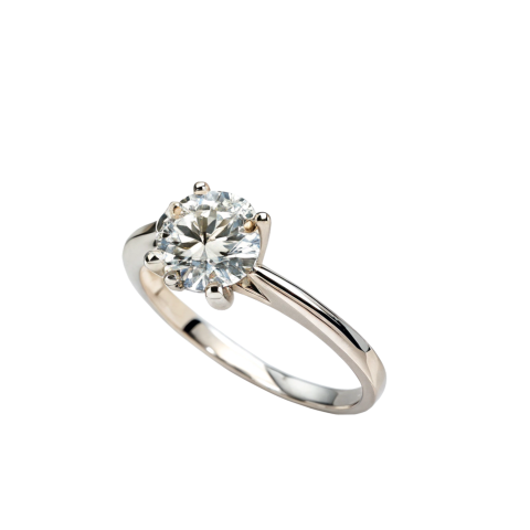 Classic silver diamond ring png