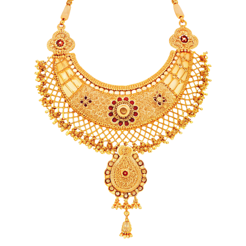 Golden necklace jewelry ornament png