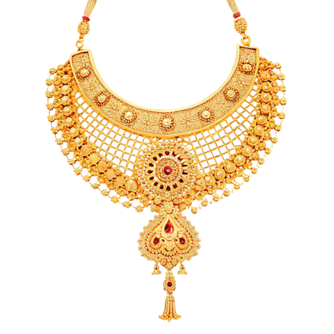 Golden necklace jewelry ornament png