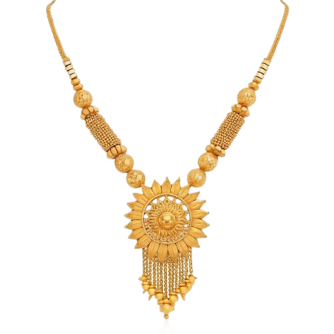 Golden necklace jewelry ornament png