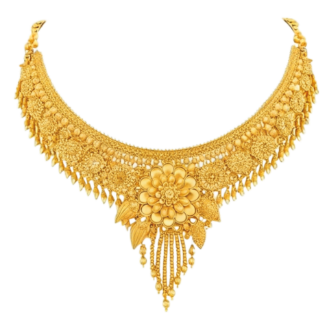 Golden necklace jewelry ornament png