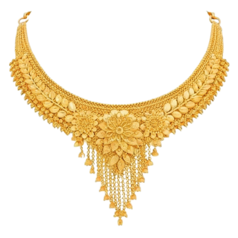 Golden necklace jewelry ornament png
