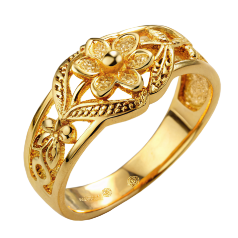 Gold engagement ring png image