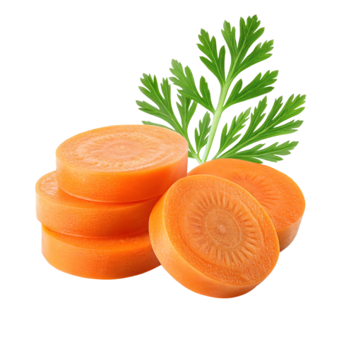 Fresh carrot slices png