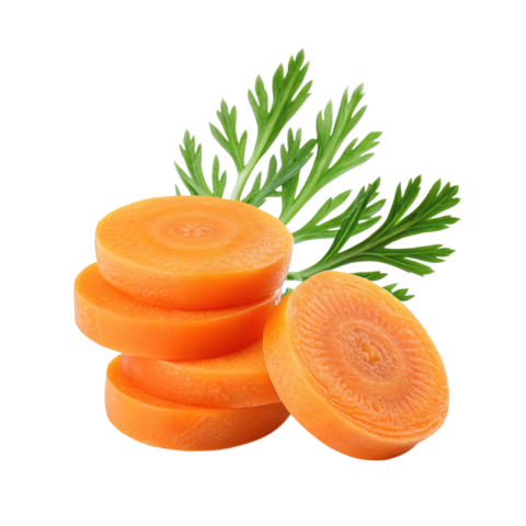Fresh carrot slices png