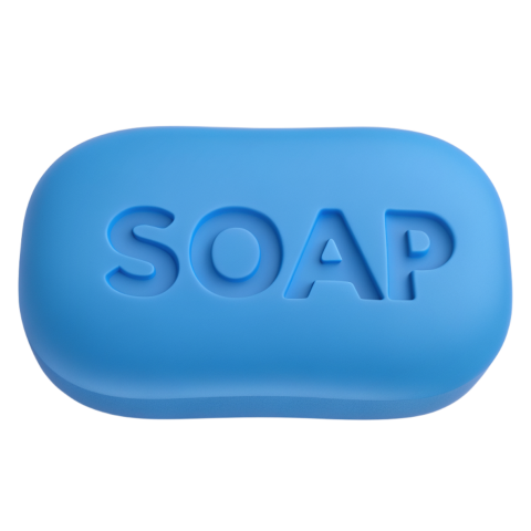 Blue soap bar image png