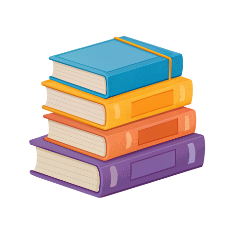 Book stack illustration image png
