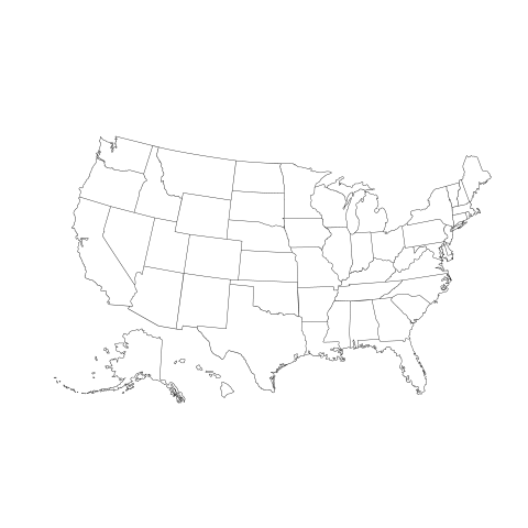 United States Map Including State Borders Png