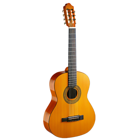Classical Guitar on Transparent Backgroun