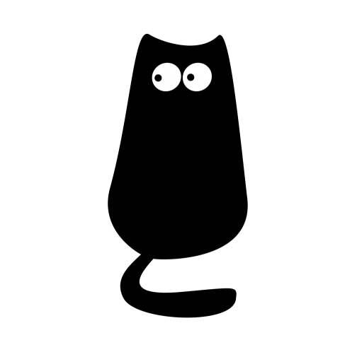 Cute and Funny Black Cat Png Free Download