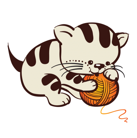 Cute Cat with Woolen