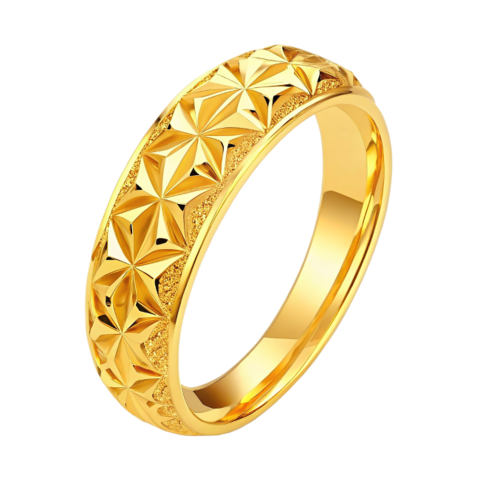 Gold engagement ring png image