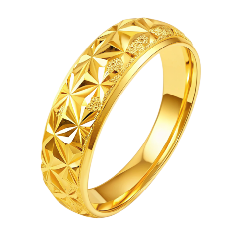 Gold engagement ring png