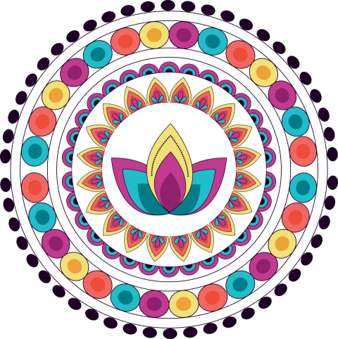 Round Floral Decorative ornaments Png