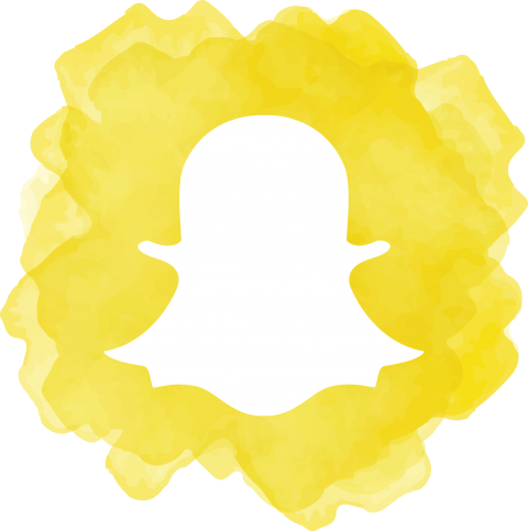 Snap Chat Watercolor Social Media Icon Logo