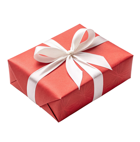 Transparent red gift box png image