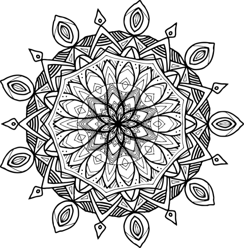 Hand Drawn Mandala Design Png