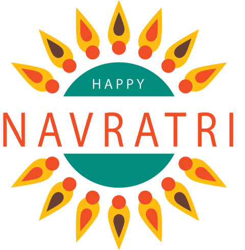 Happy Navratri Traditional Label Collection