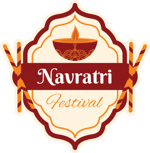 Navratri Traditional Label Design Template
