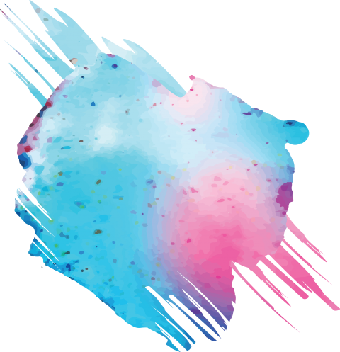 Water Color Stain Badge Design Template