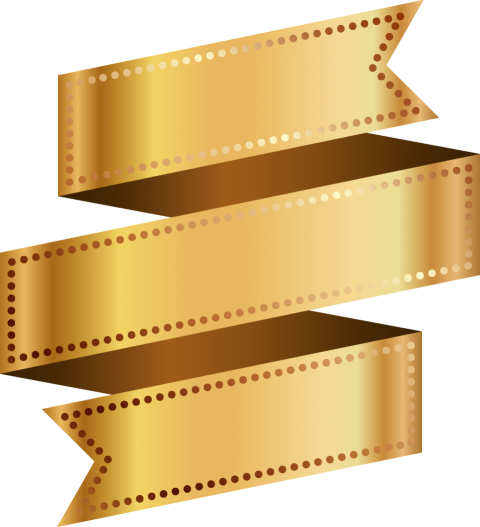 Golden Ribbon Banner Png