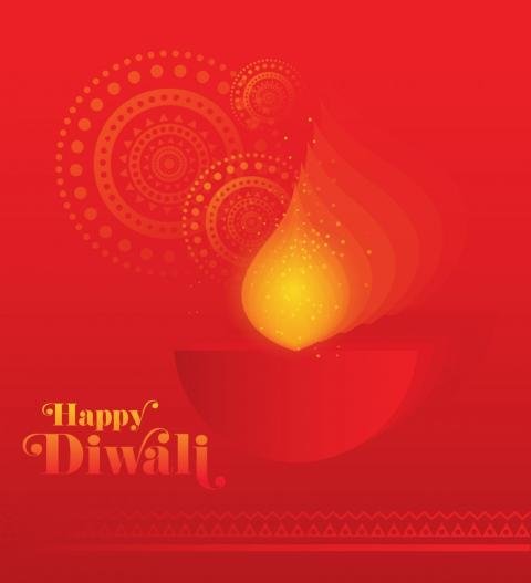 Happy Diwali Wishes Background Template