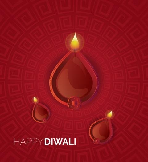 Happy Diwali Wishes Background Template