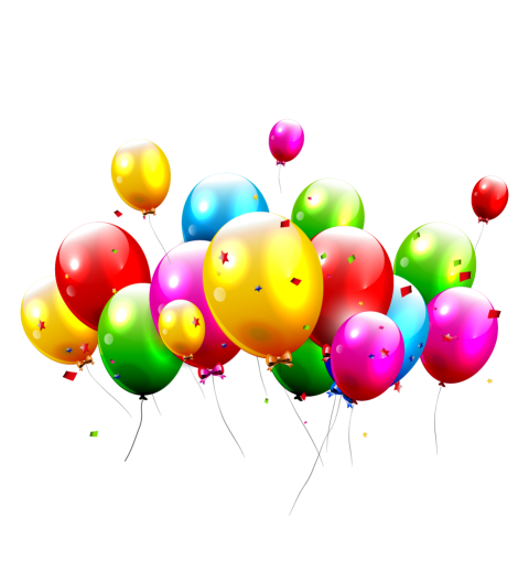 Colorful Birthday Balloons Png Free Download