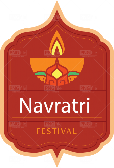 🔥 Navratri Hindi Text PNG Images Vector Free Transparent